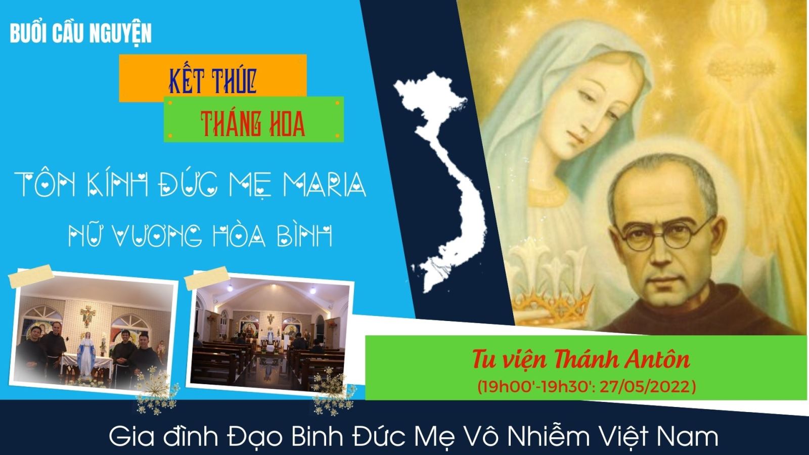 HỘI HIỆP SĨ ĐỨC MARIA VÔ NHIỄM (MI): BUỔI CẦU NGUYỆN KẾT THÚC THÁNG HOA KÍNH ĐỨC MẸ